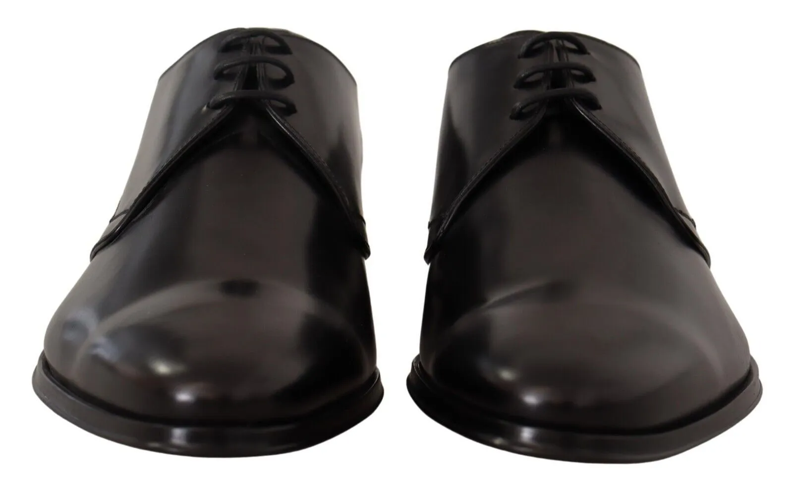 Dolce & Gabbana Men's Elegant Black Leather Derby Shoes