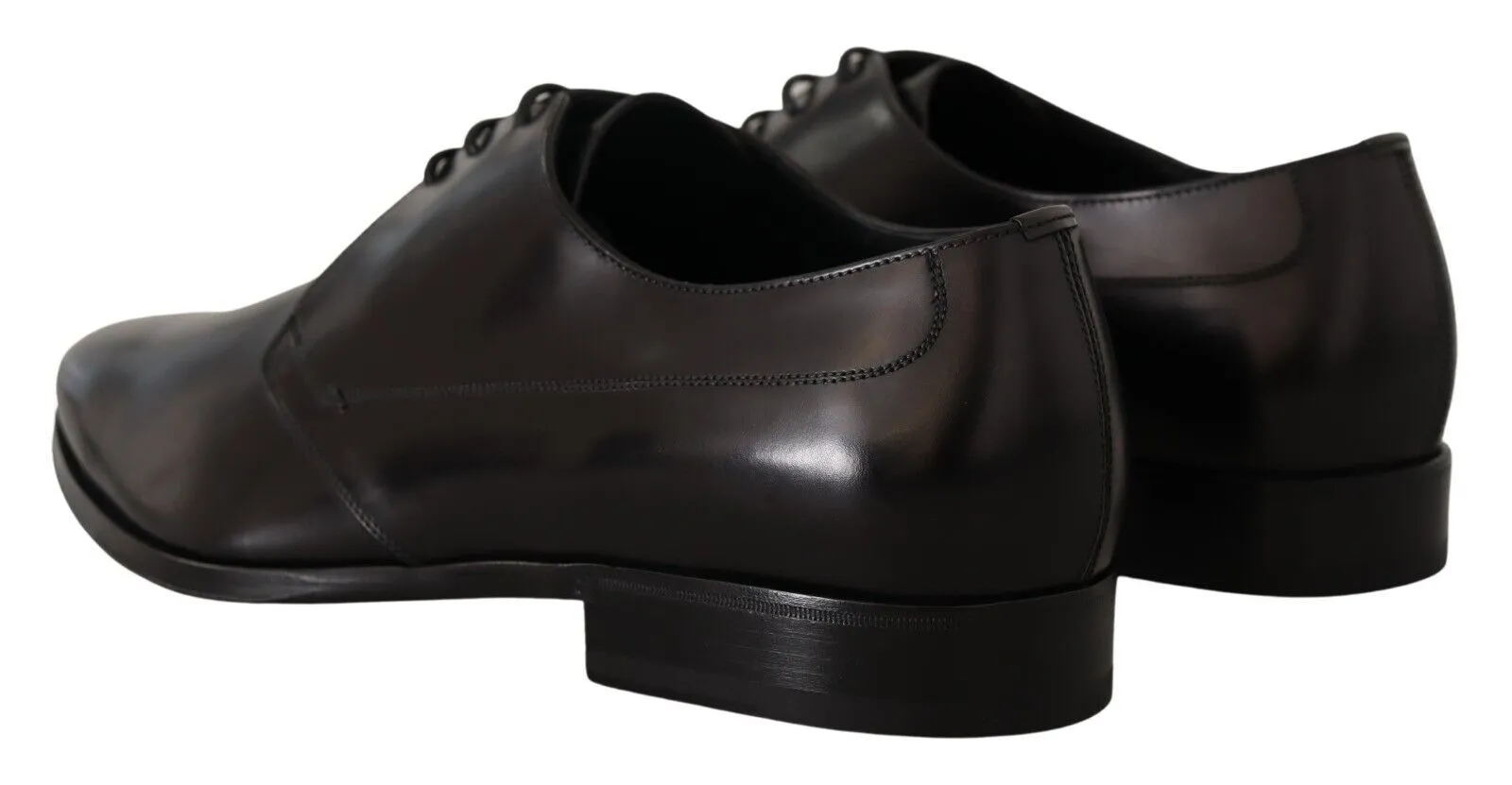 Dolce & Gabbana Men's Elegant Black Leather Derby Shoes