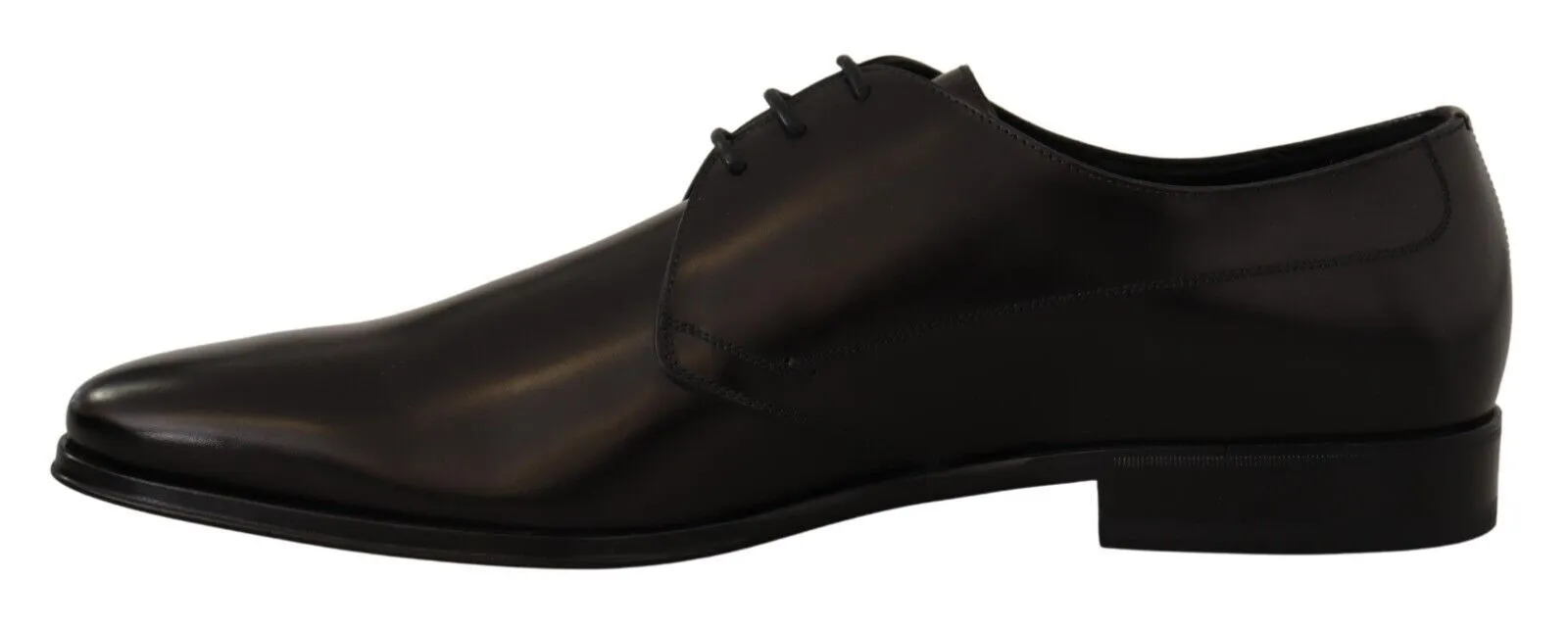 Dolce & Gabbana Men's Elegant Black Leather Derby Shoes