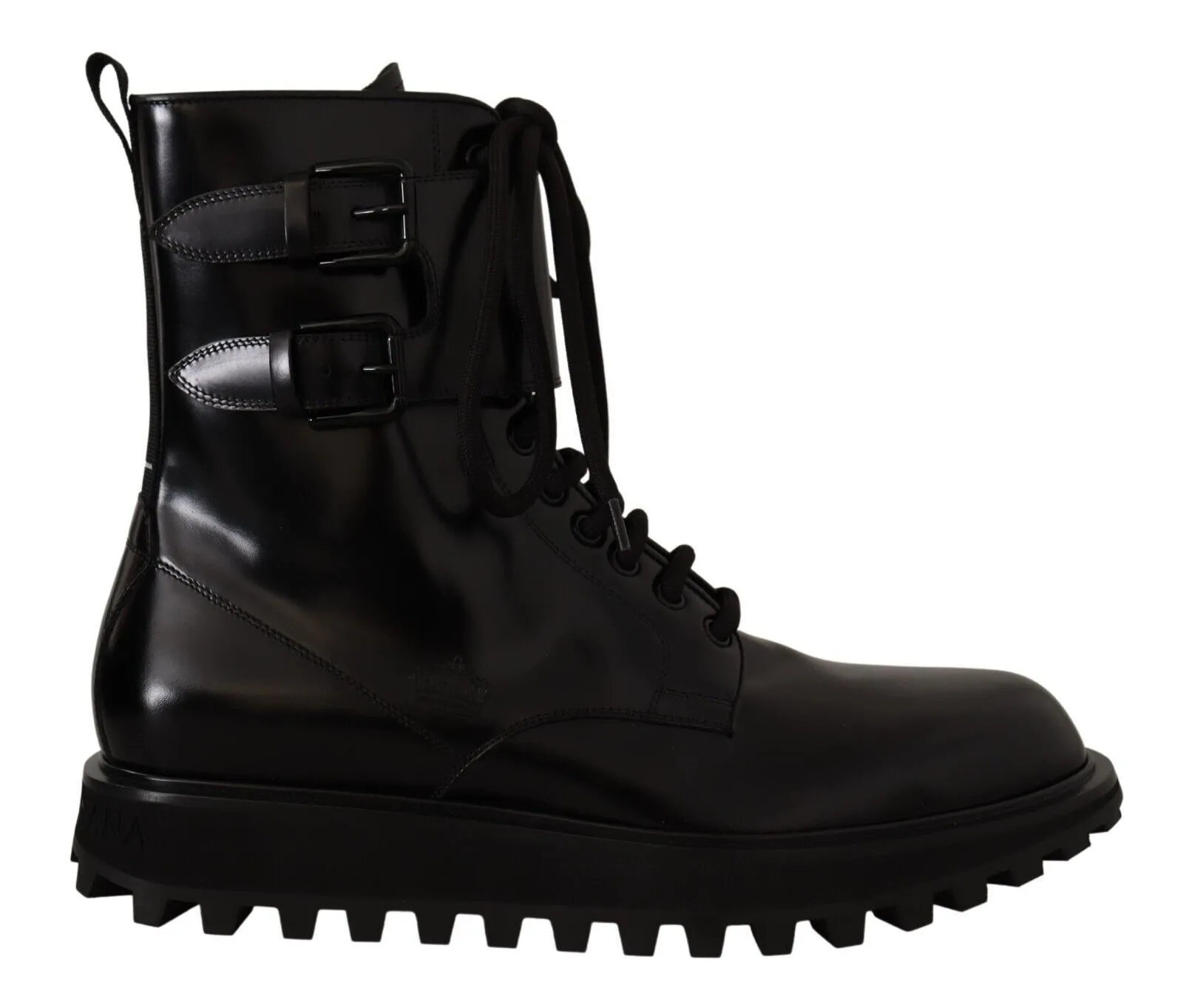 Dolce & Gabbana Men's Elegant Black Leather Ankle Boots