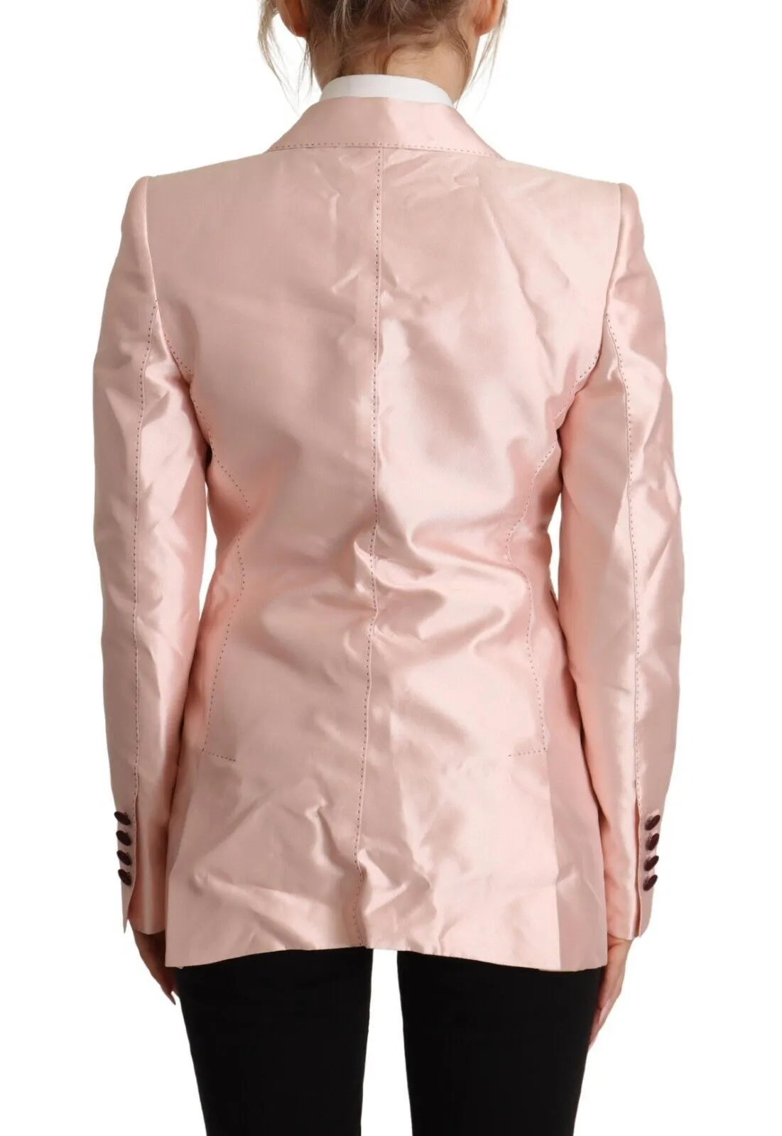 Dolce & Gabbana Women's Elegant Pink Silk Blazer Jacket