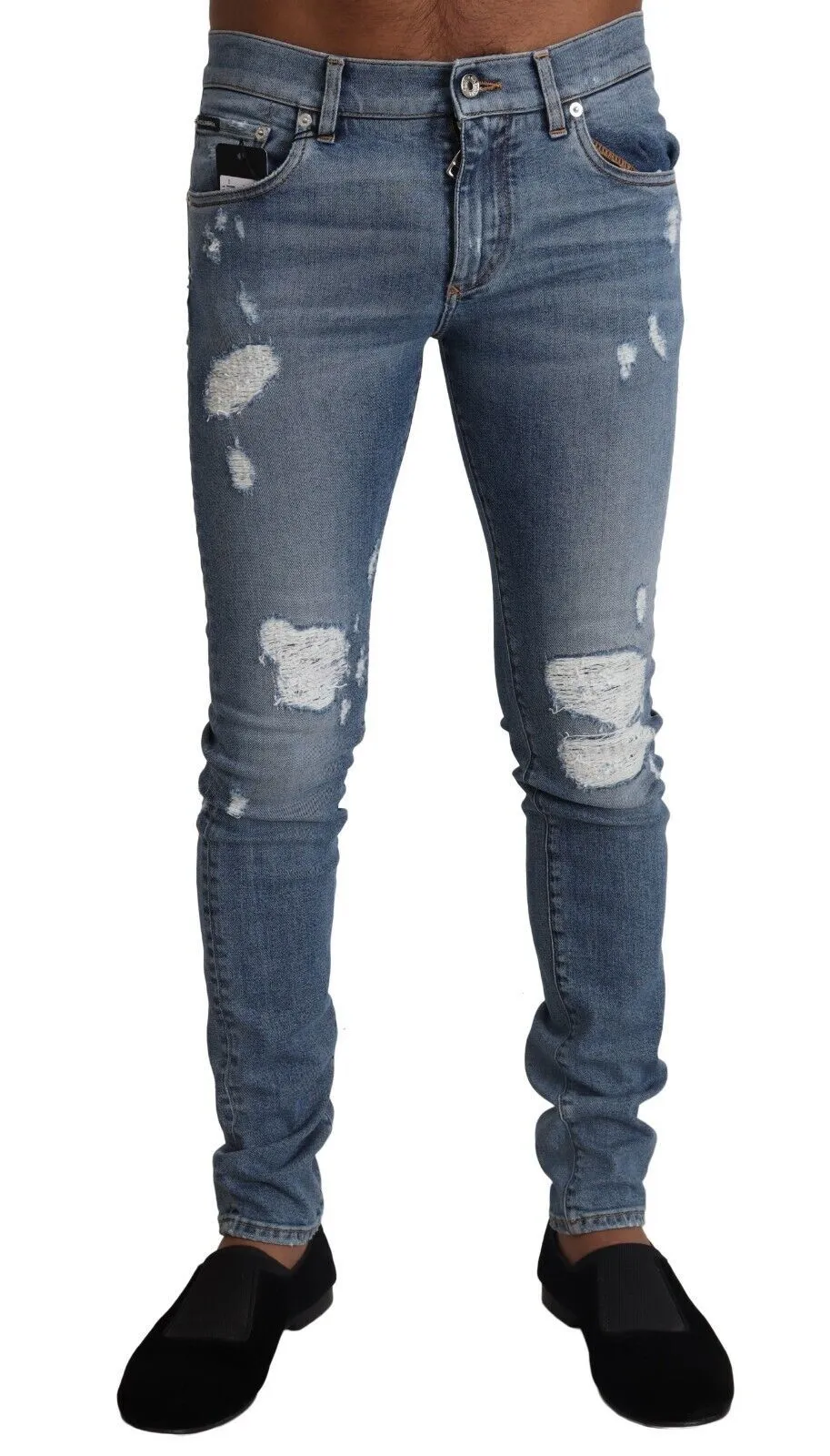 Dolce & Gabbana Men's Elegant Light Blue Skinny Denim Pants