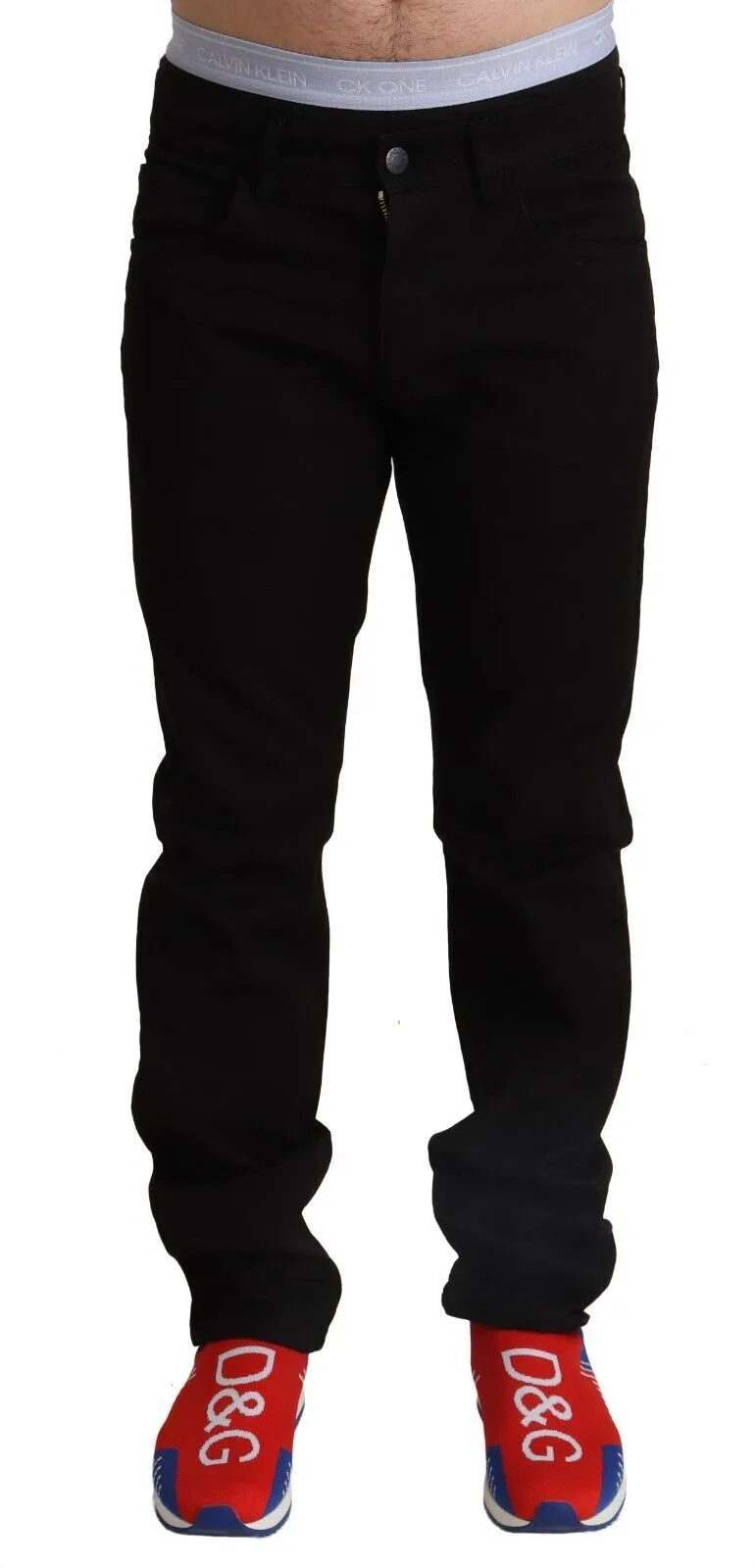Dolce & Gabbana Men's Elegant Skinny Black Cotton Pants