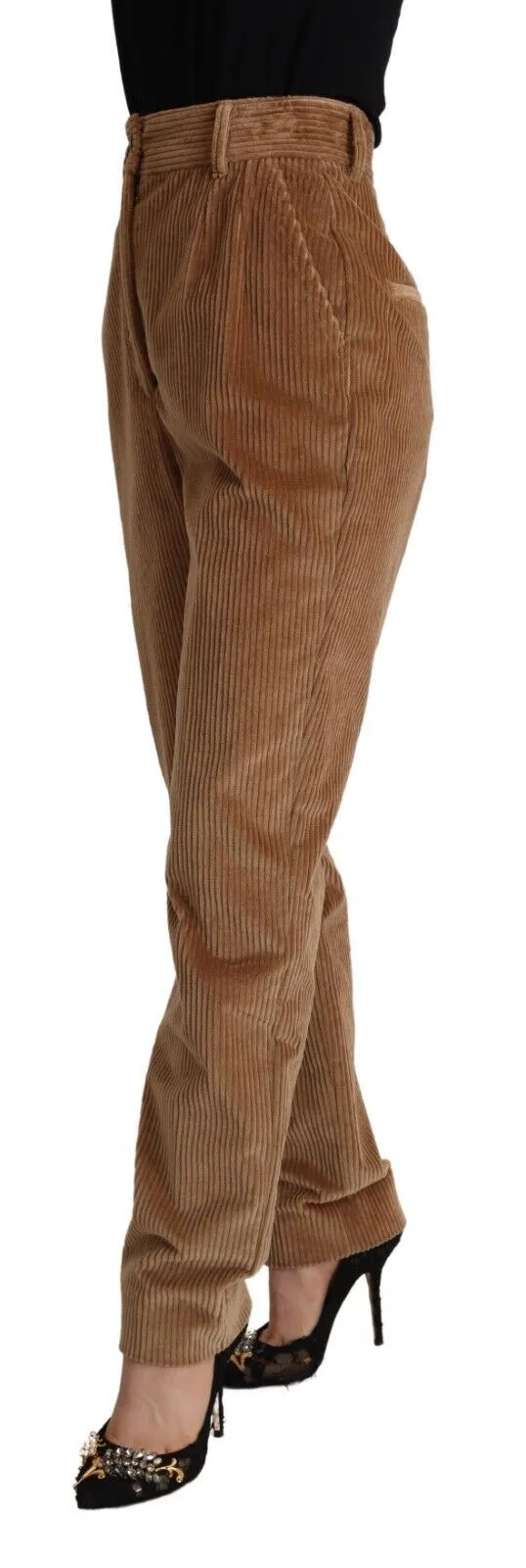 Dolce & Gabbana Women's Chic High-Waisted Corduroy Skinny Pants