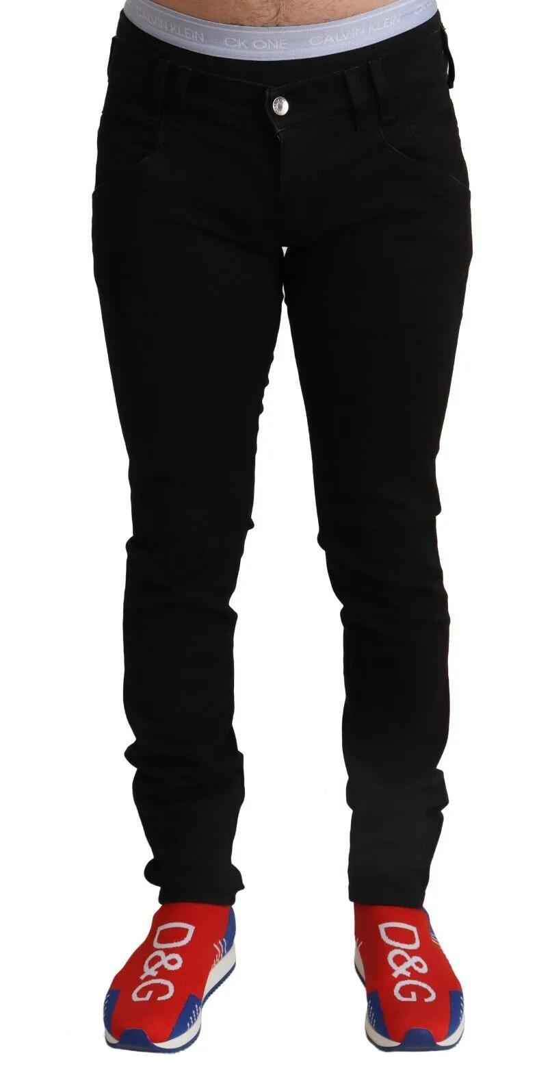 Dolce & Gabbana Men's Elegant Slim Fit Black Denim Jeans