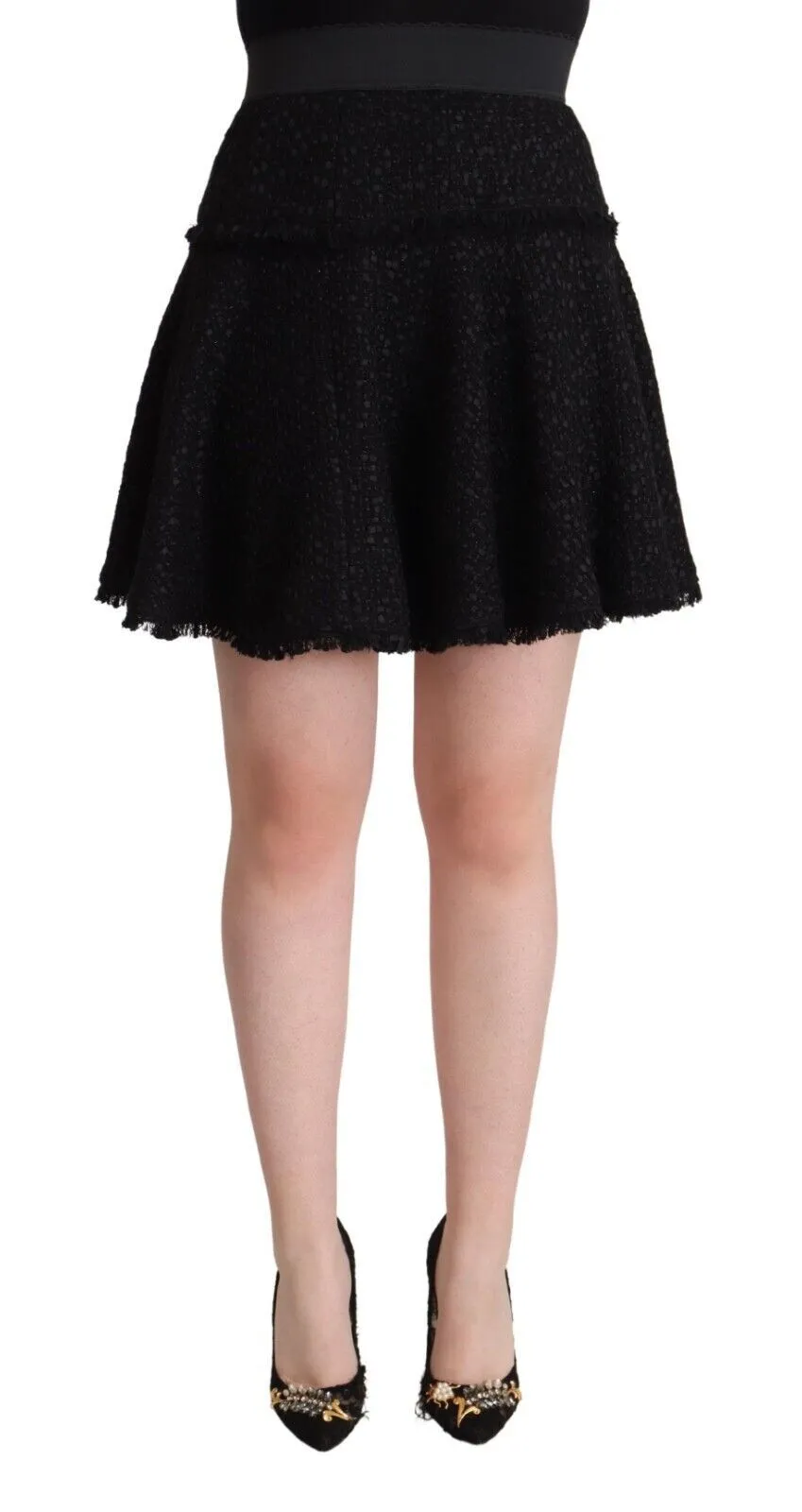 Dolce & Gabbana Women's Elegant Knitted A-Line Mini Skirt
