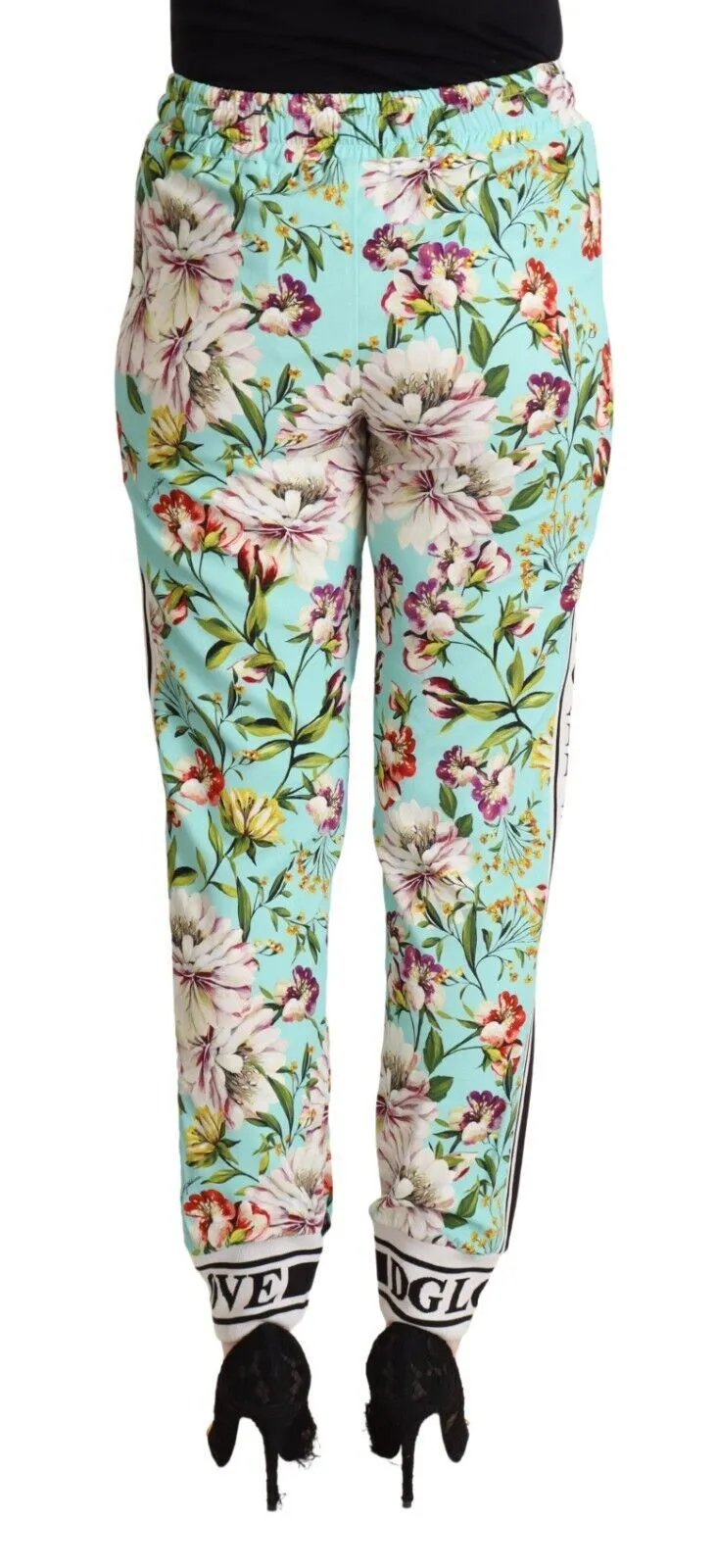 Dolce & Gabbana Women's Floral Viscose Jogger Pants in Green