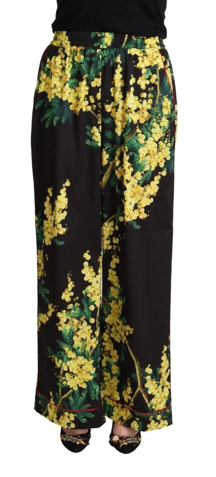 Dolce & Gabbana Women's Floral Elegance Wide Leg Pants
