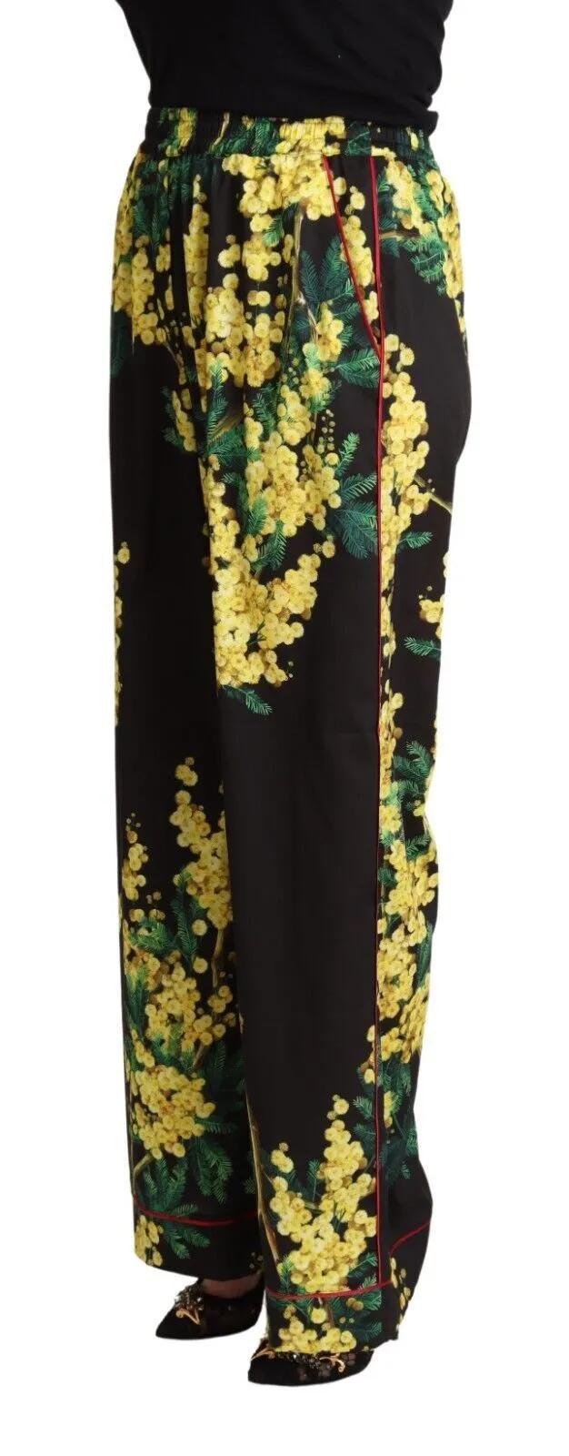 Dolce & Gabbana Women's Floral Elegance Wide Leg Pants