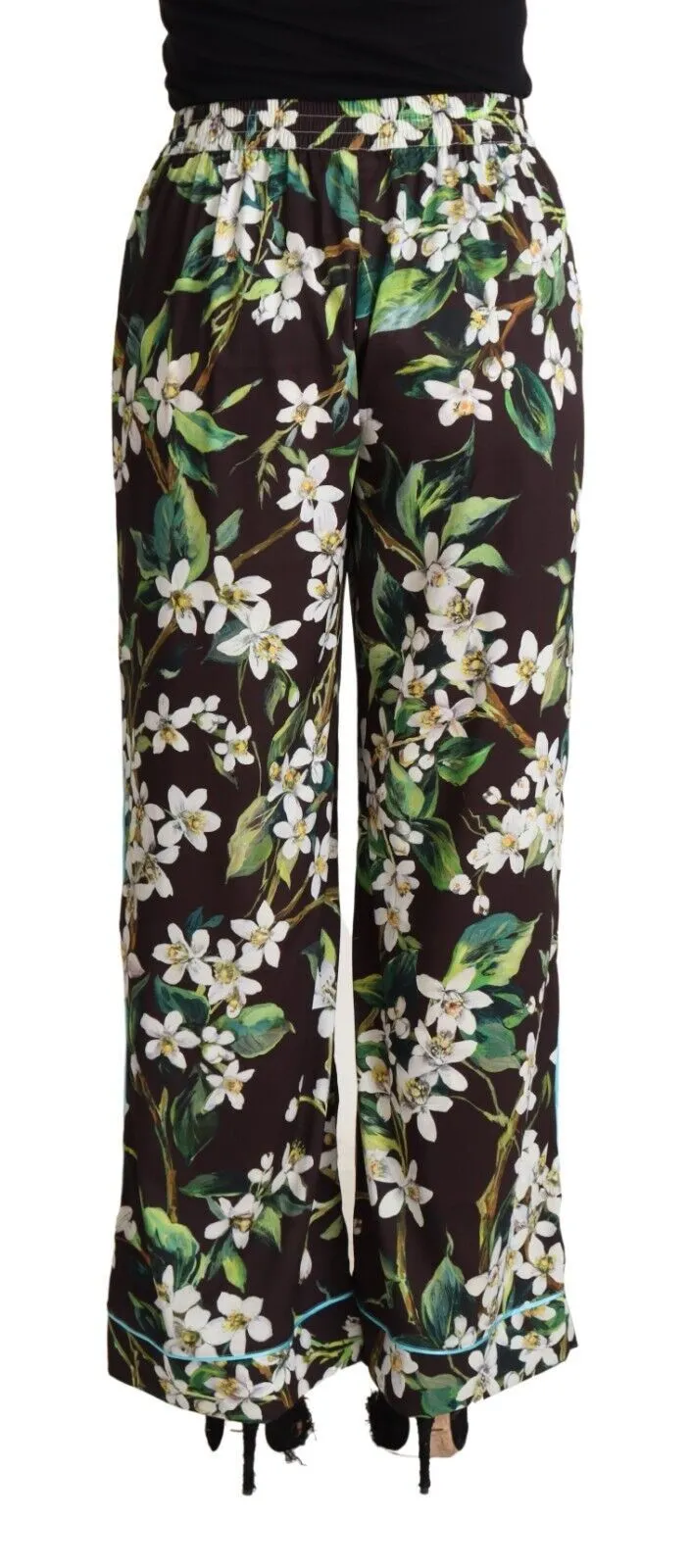 Dolce & Gabbana Women's Elegant Wide Leg Floral Pants