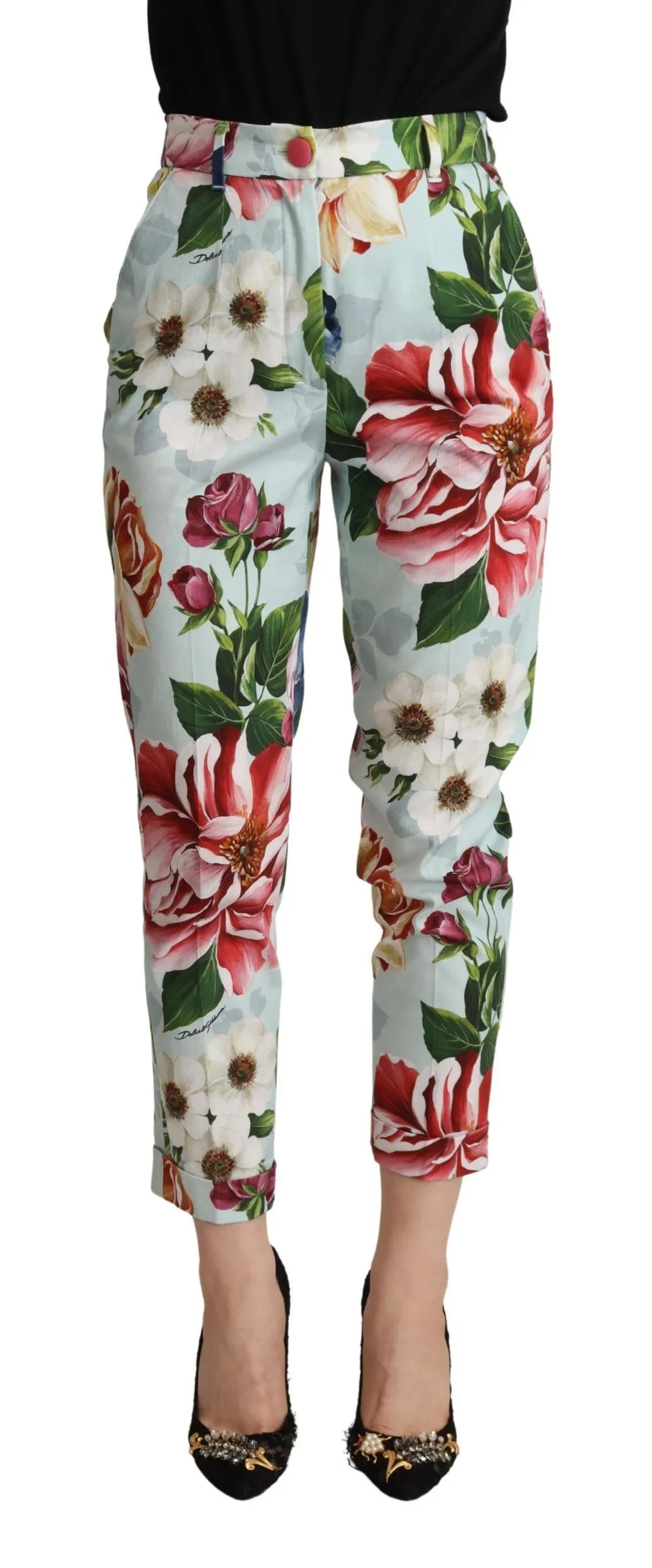 Dolce & Gabbana Women's Elevate Your Chic with Floral Tapered Pants