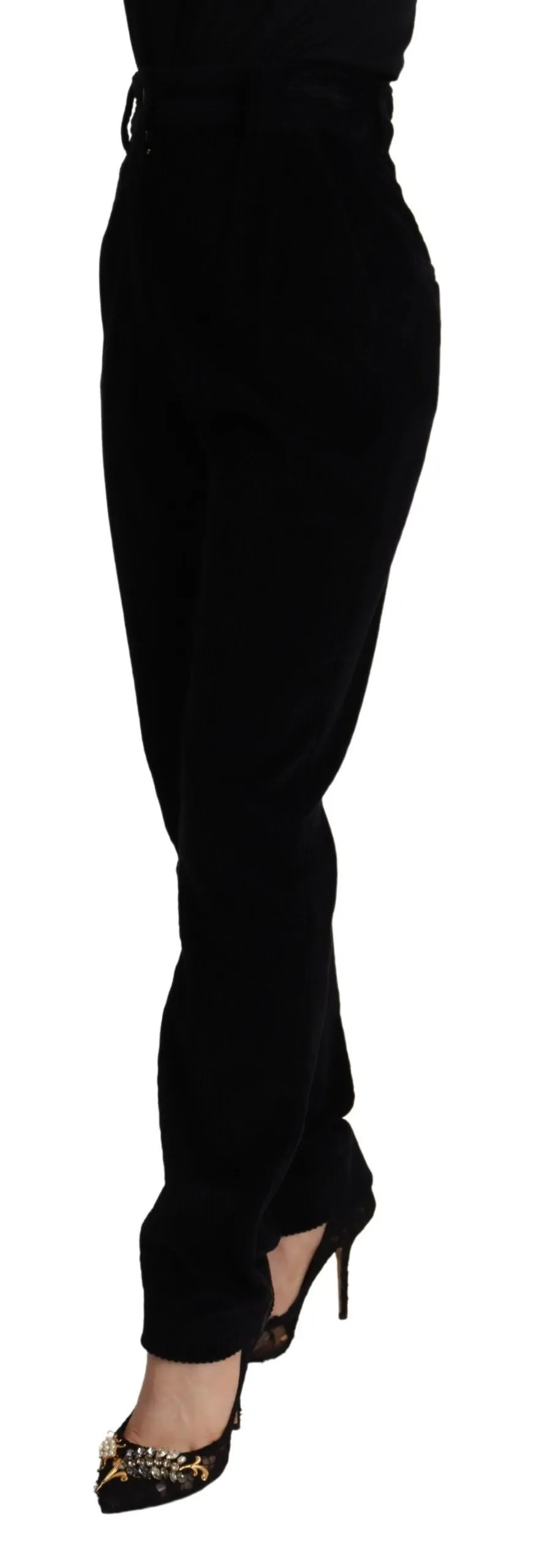 Dolce & Gabbana Women's Elegant High Waisted Tapered Pants