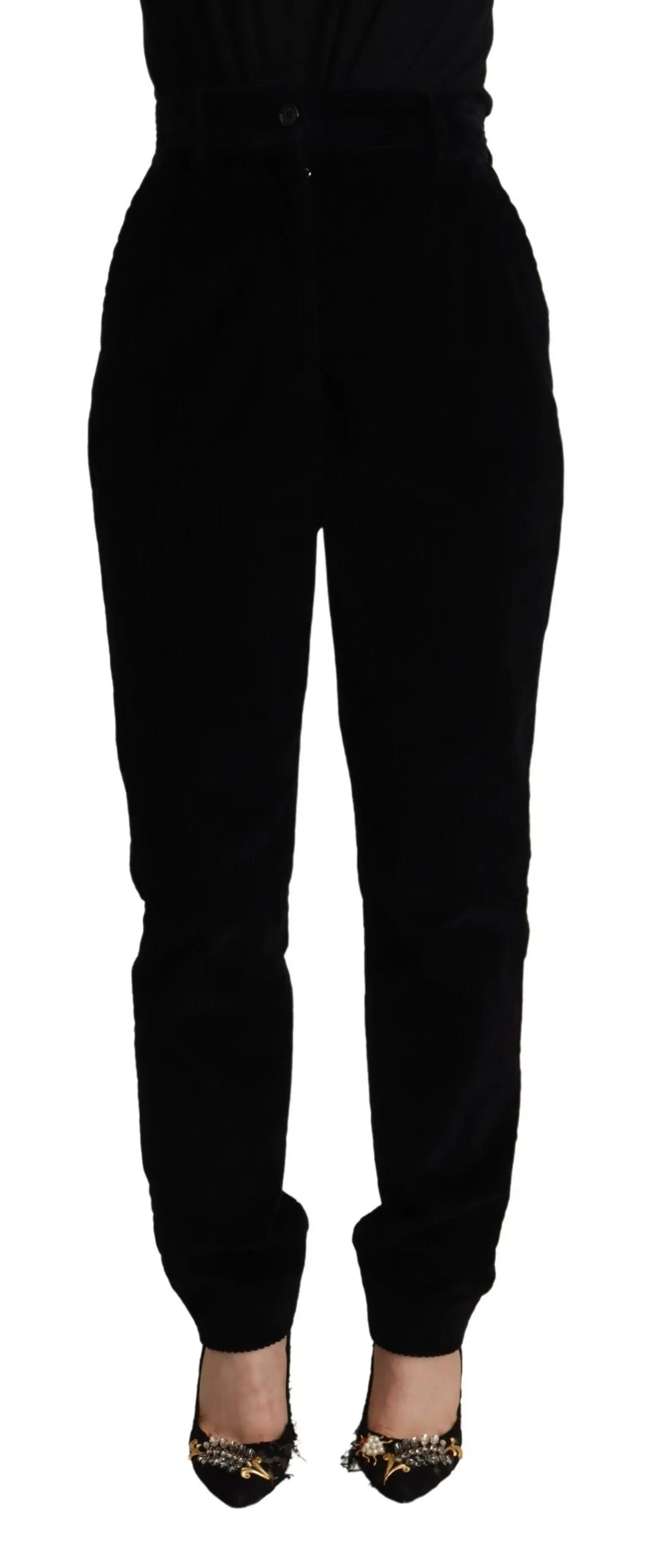 Dolce & Gabbana Women's Elegant High Waisted Tapered Pants
