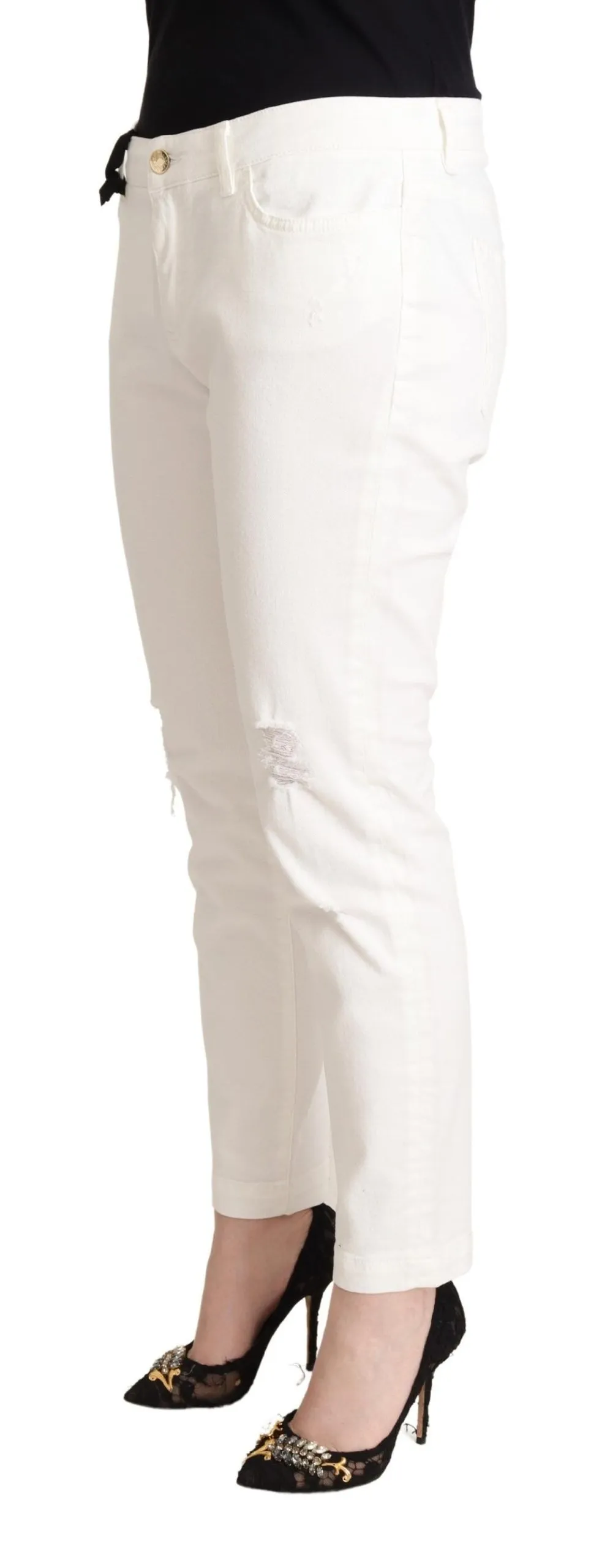 Dolce & Gabbana Women's Elegant White Skinny Denim Jeans