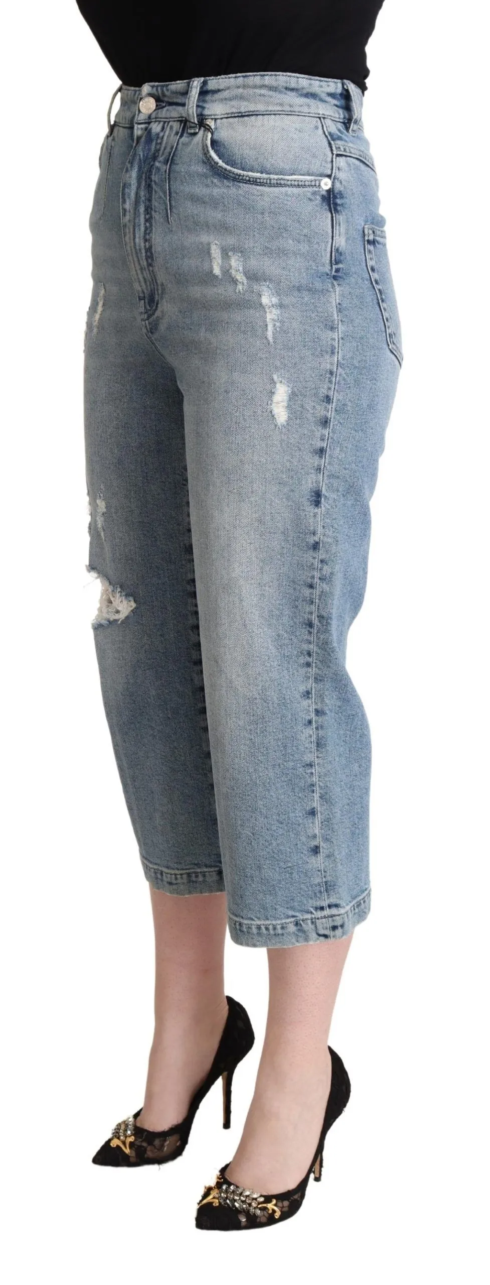 Dolce & Gabbana Women's Chic Capri Cropped Denim Jeans