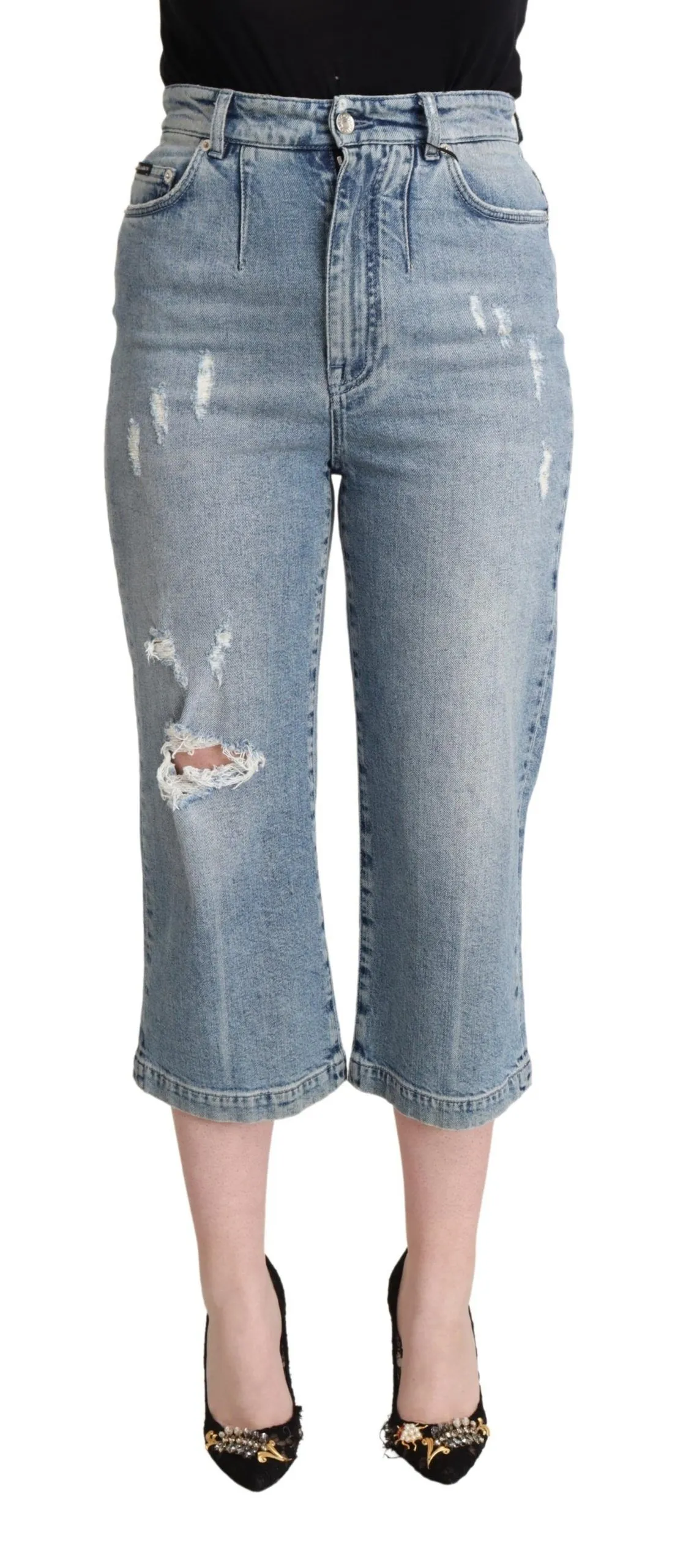 Dolce & Gabbana Women's Chic Capri Cropped Denim Jeans