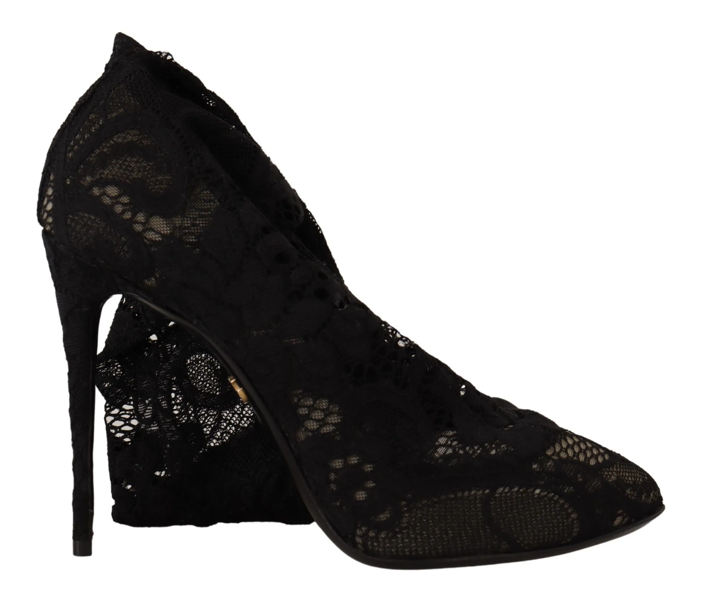 Dolce & Gabbana Women's Elegant Stretch Sock Boots in Sleek Black