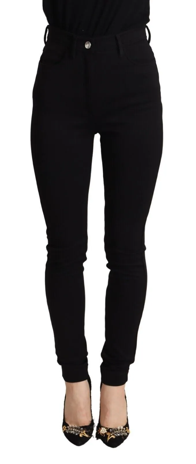 Dolce & Gabbana Women's Elegant High-Waisted Slim Fit Pants
