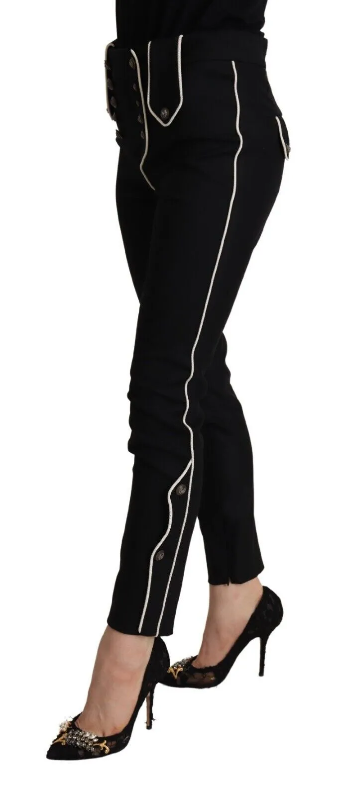 Dolce & Gabbana Women's Elegant High Waisted Slim Fit Trousers
