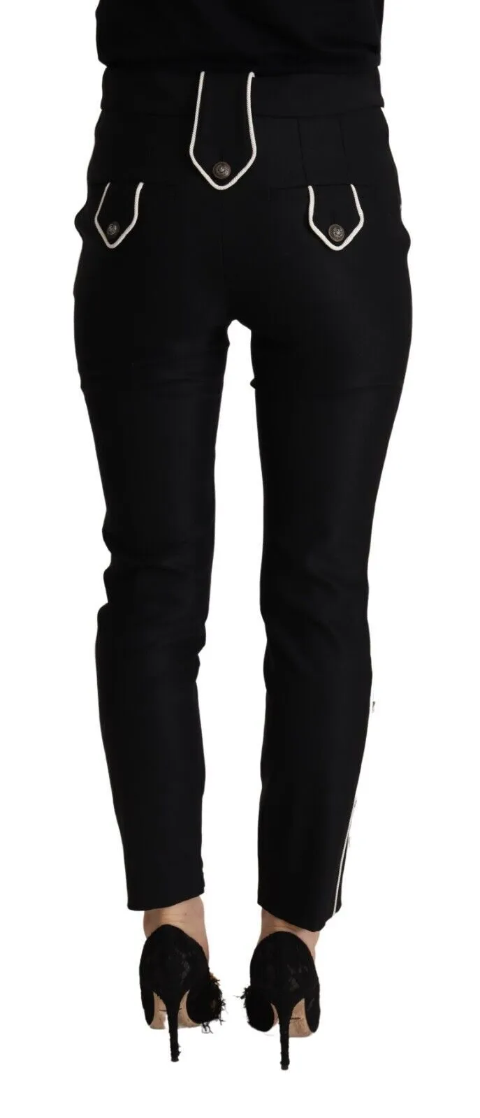 Dolce & Gabbana Women's Elegant High Waisted Slim Fit Trousers
