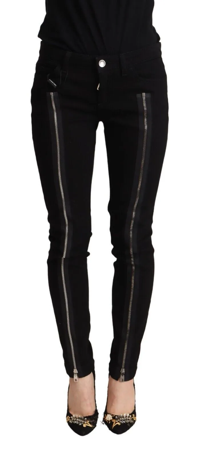 Dolce & Gabbana Women's Slim Fit Black Skinny Denim Jeans