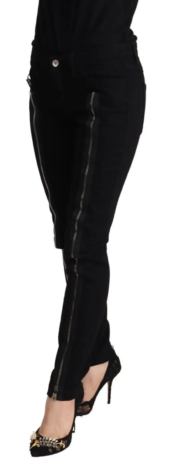 Dolce & Gabbana Women's Slim Fit Black Skinny Denim Jeans