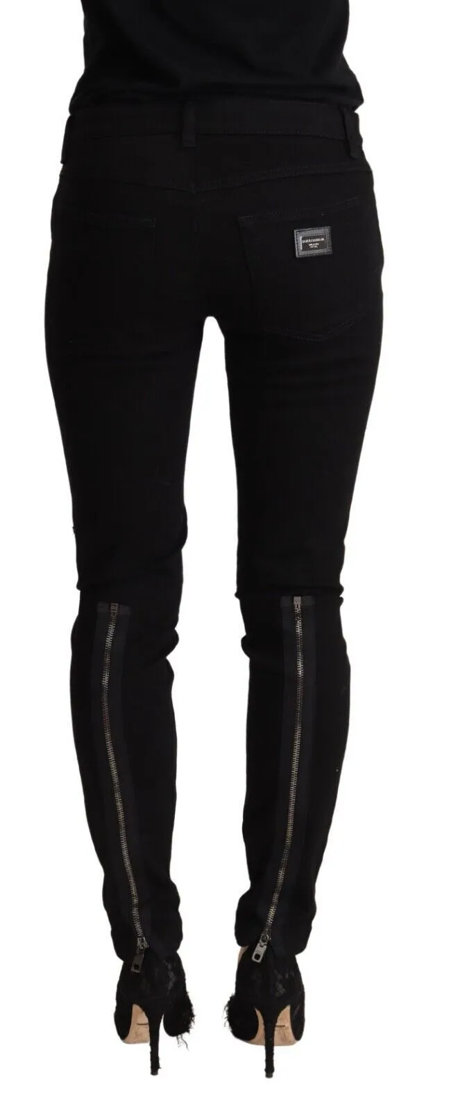 Dolce & Gabbana Women's Slim Fit Black Skinny Denim Jeans