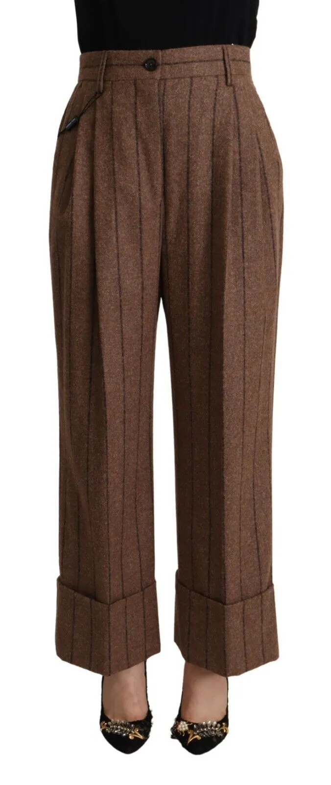 Dolce & Gabbana Women's Elegant High-Waisted Straight Pants