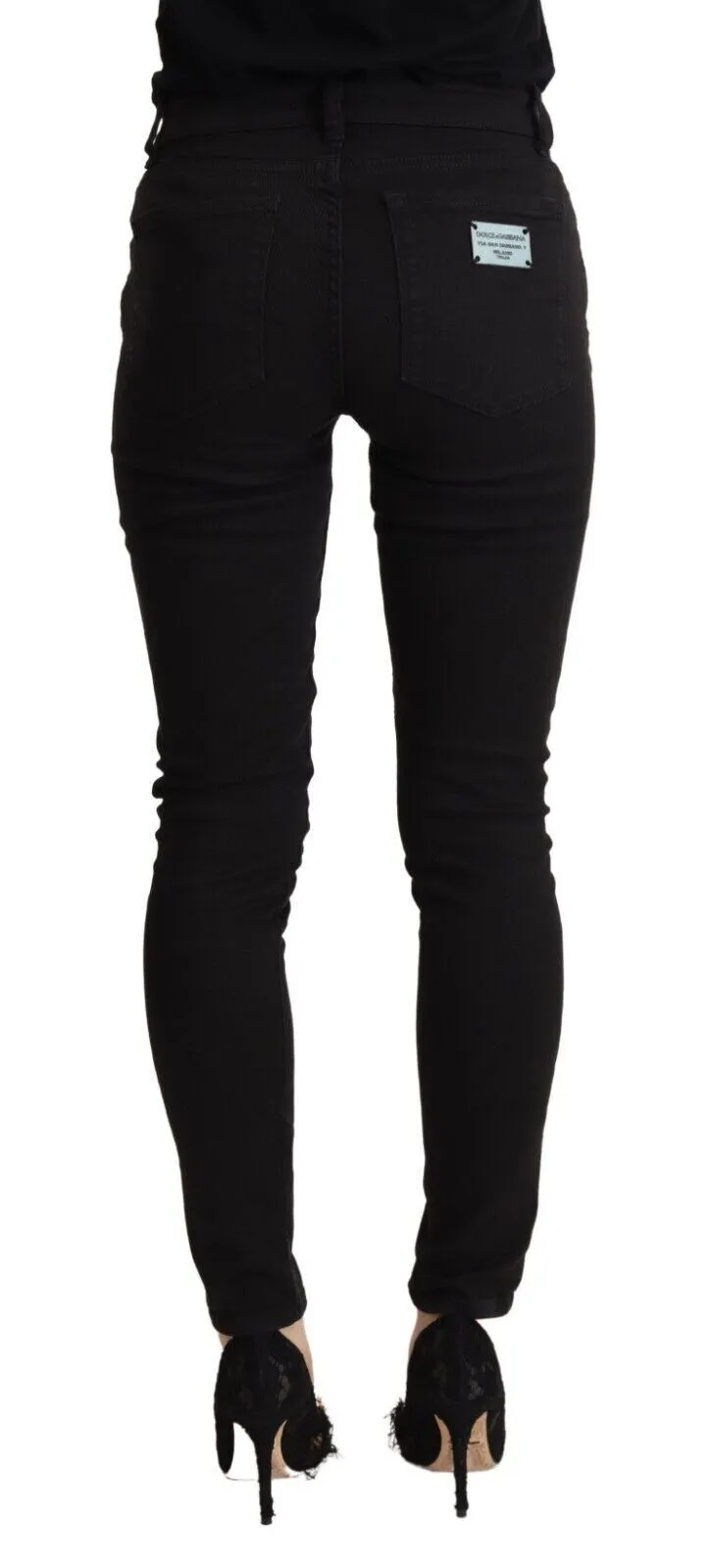 Dolce & Gabbana Women's Chic Black Slim Fit Denim Jeans