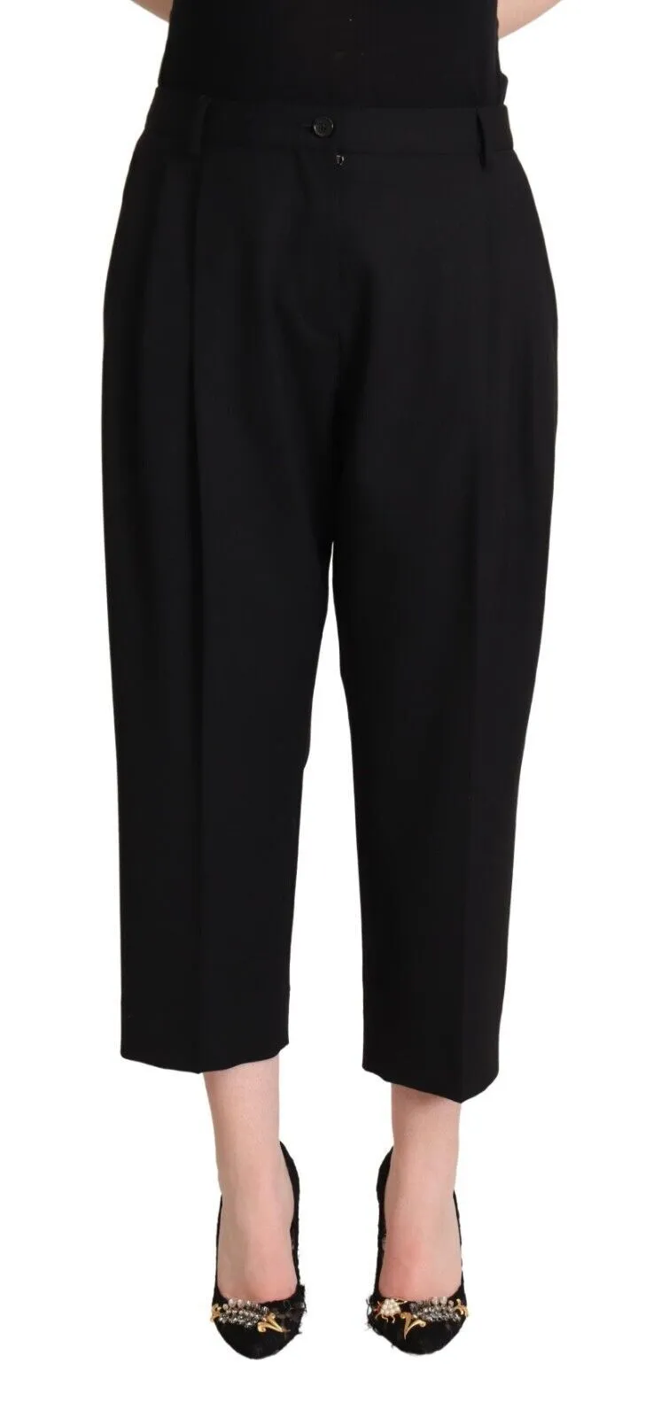 Dolce & Gabbana Women's Elegant Mid-Waisted Cropped Pants