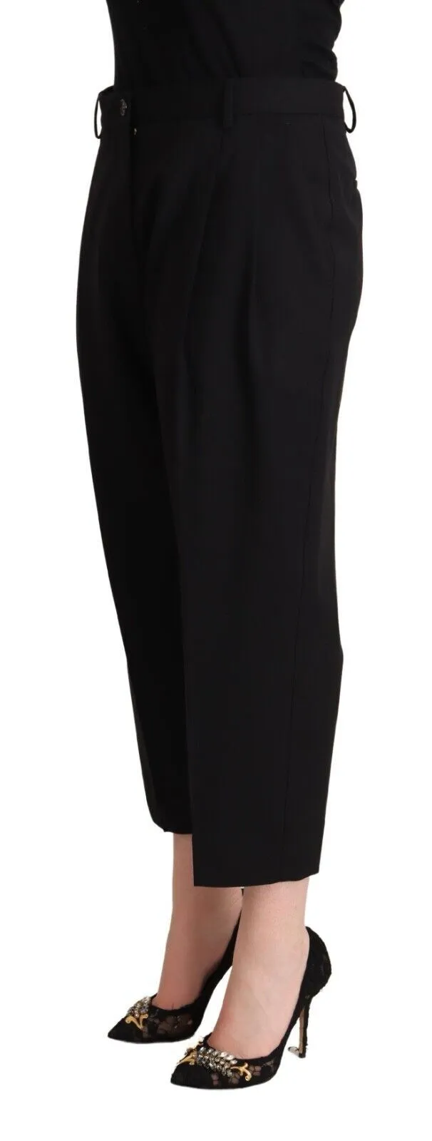 Dolce & Gabbana Women's Elegant Mid-Waisted Cropped Pants