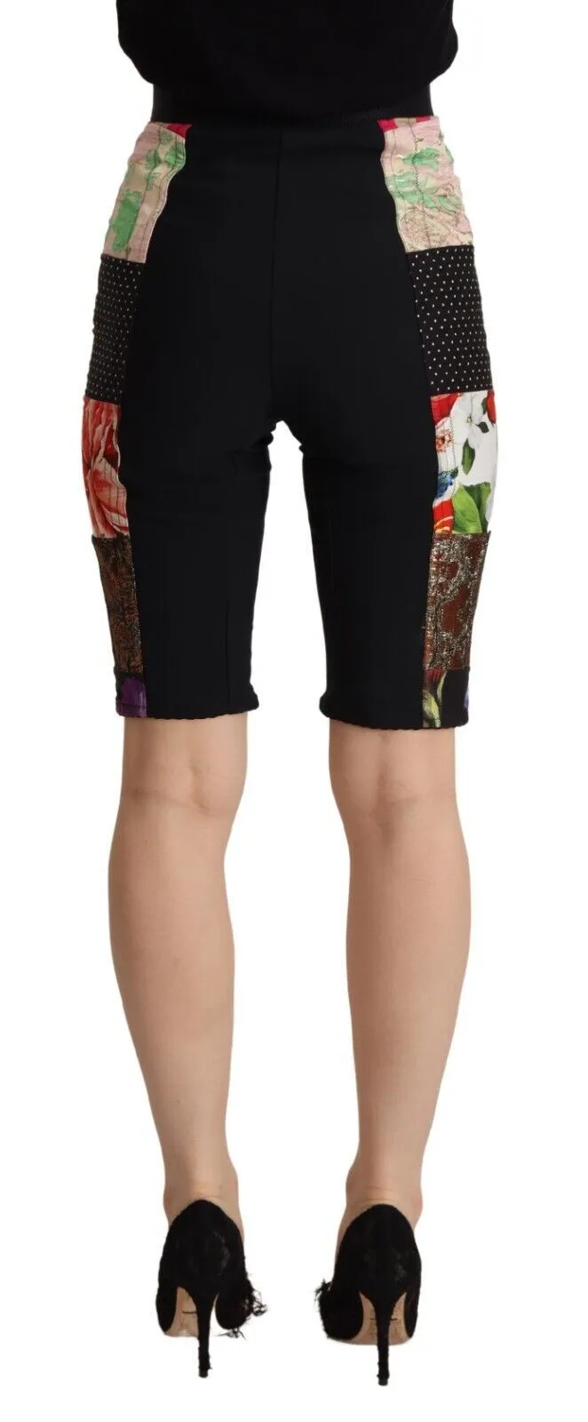 Dolce & Gabbana Women's Elegant Floral Cropped Pants in Purple Hues