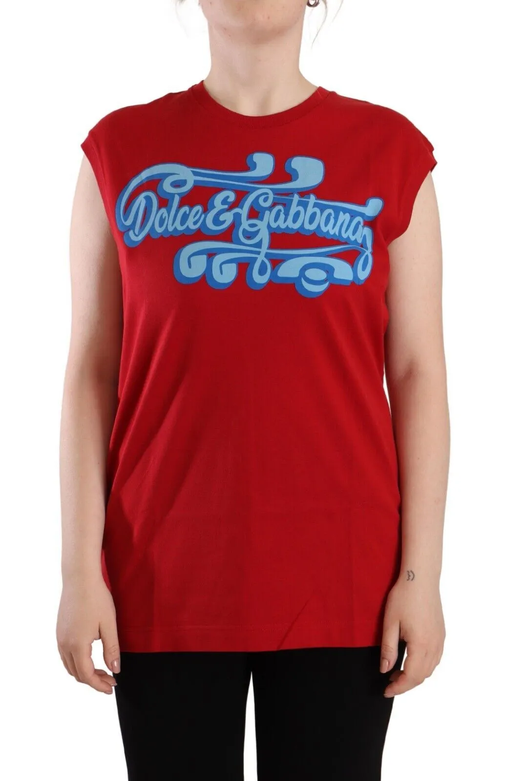 Dolce & Gabbana Women's Elegant Sleeveless Crew Neck Tank Top