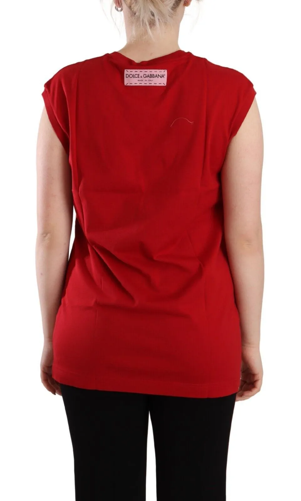 Dolce & Gabbana Women's Elegant Sleeveless Crew Neck Tank Top