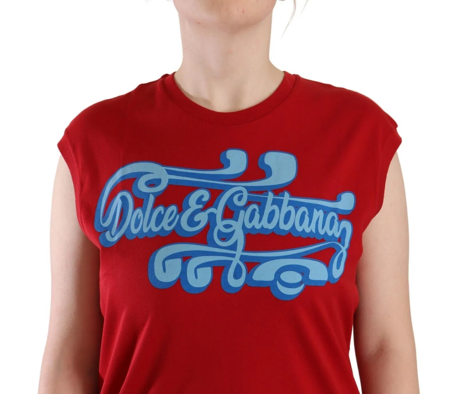 Dolce & Gabbana Women's Elegant Sleeveless Crew Neck Tank Top