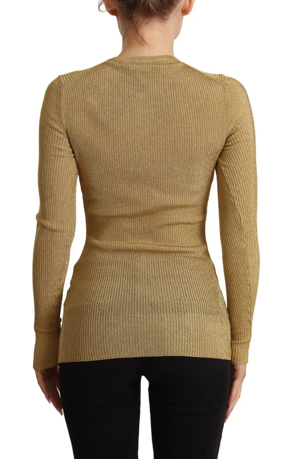 Dolce & Gabbana Women's Glamorous Gold Snap-Button Cardigan