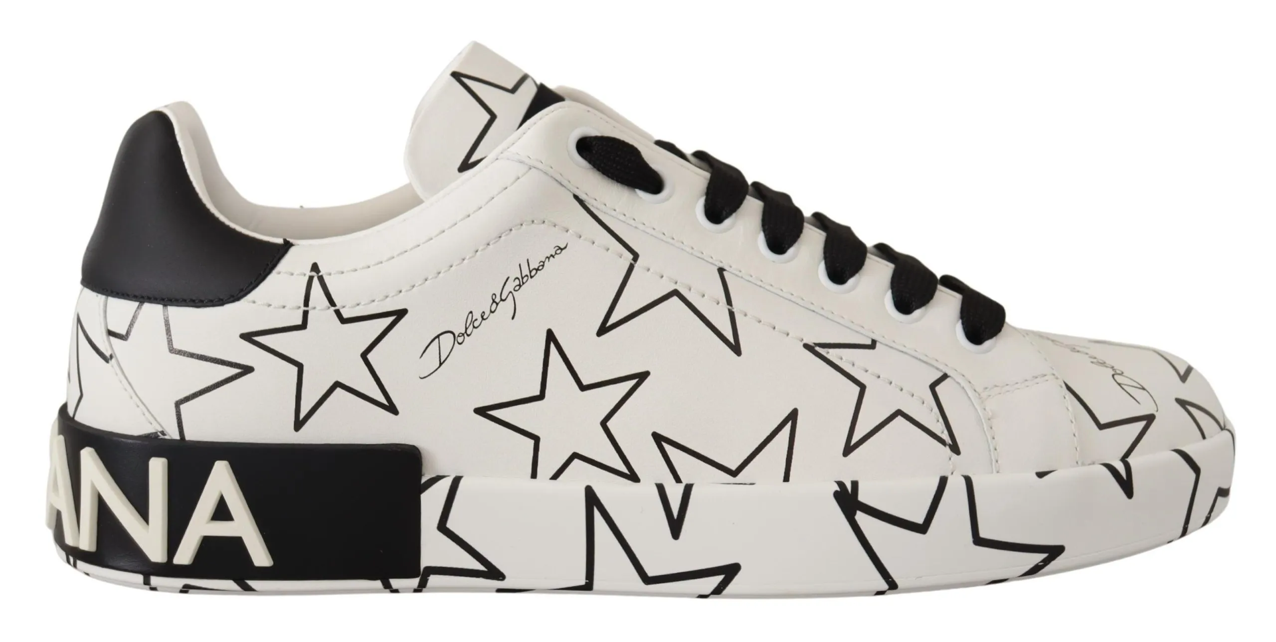 Dolce & Gabbana Men's Elegant Star-Patterned Low-Top Sneakers