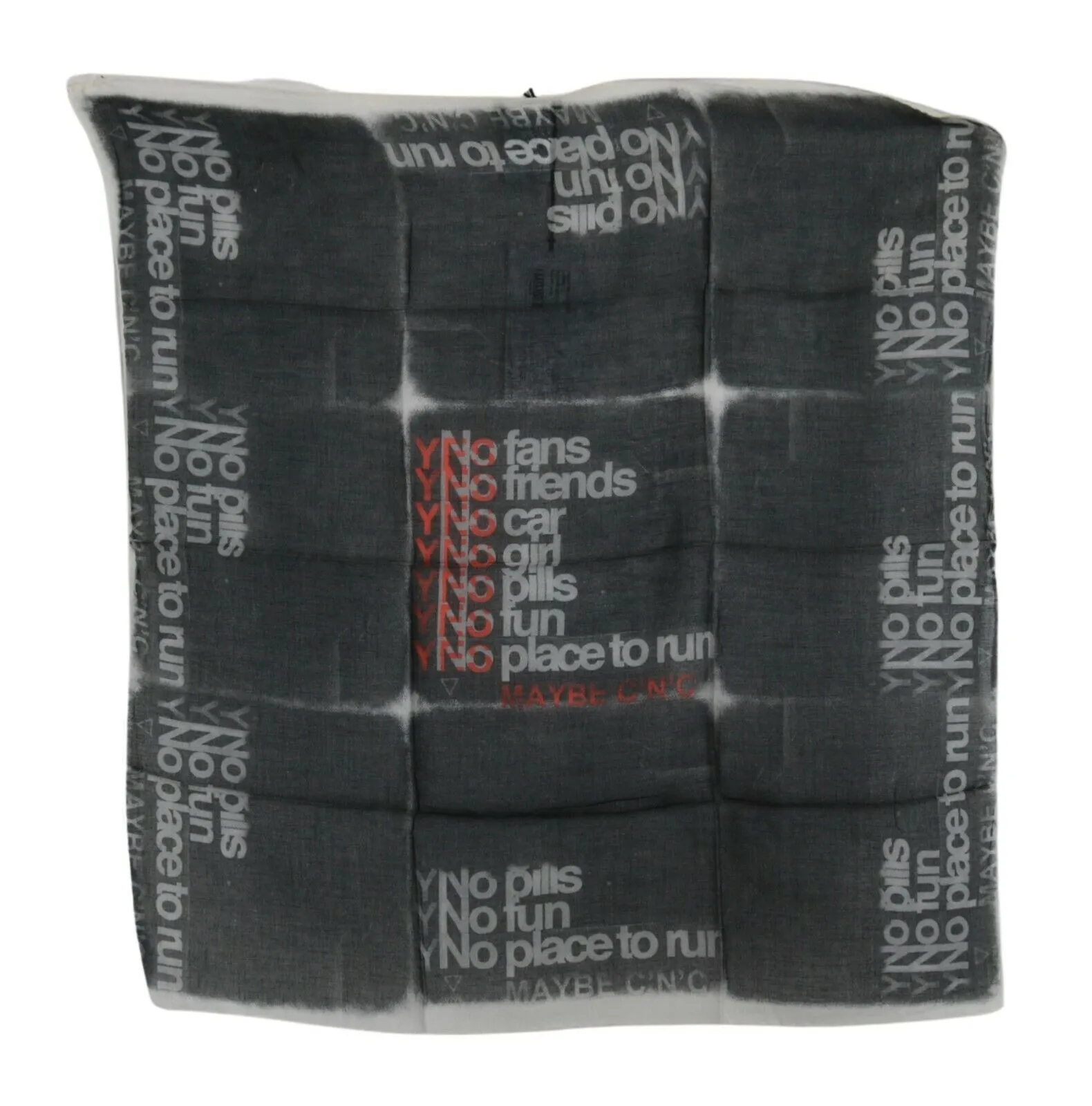 Costume National Men's Monochrome Wool-Blend Scarf Bandana