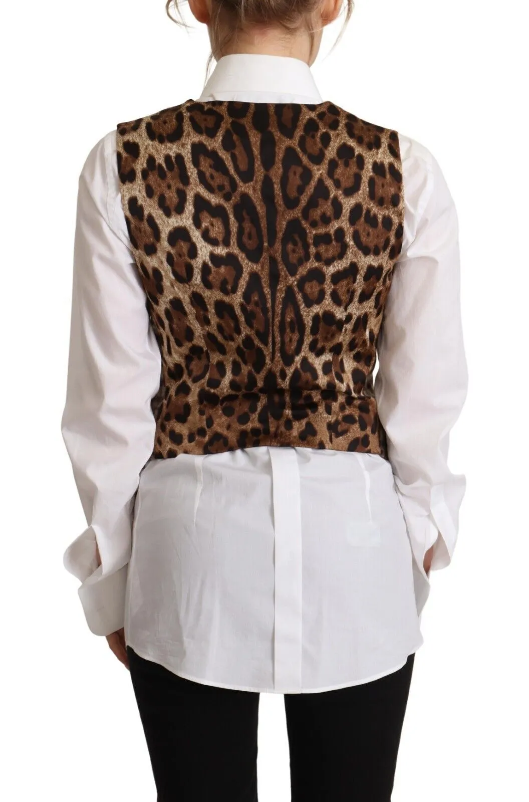 Dolce & Gabbana Women's Elegant Checkered V-Neck Sleeveless Vest Top