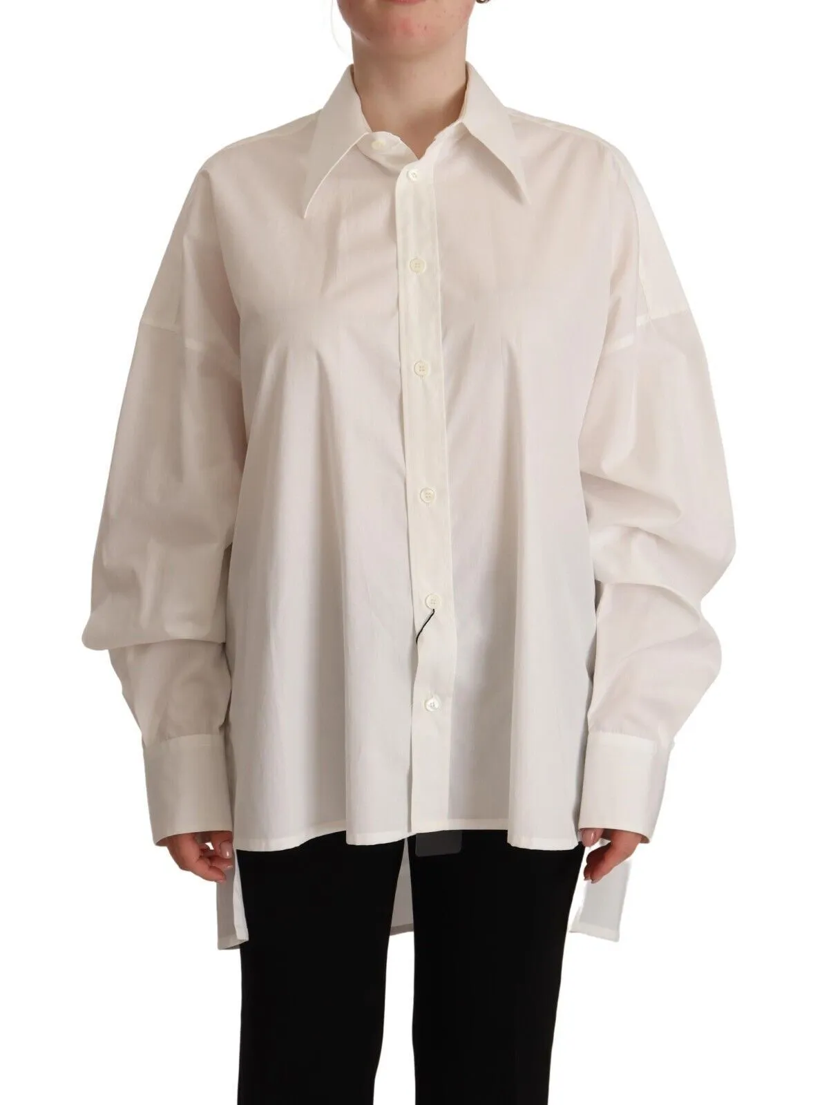 Dolce & Gabbana Women's Timeless White Polo Top - Elegance Meets Comfort
