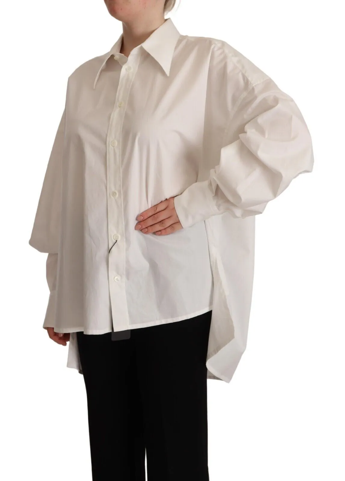 Dolce & Gabbana Women's Timeless White Polo Top - Elegance Meets Comfort