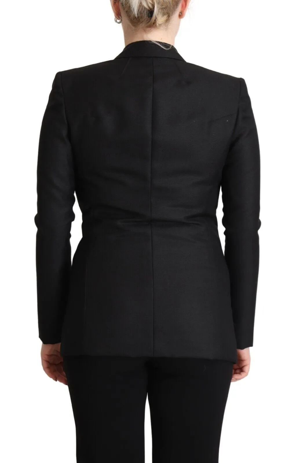 Costume National Women's Elegant Black Double-Breasted Blazer