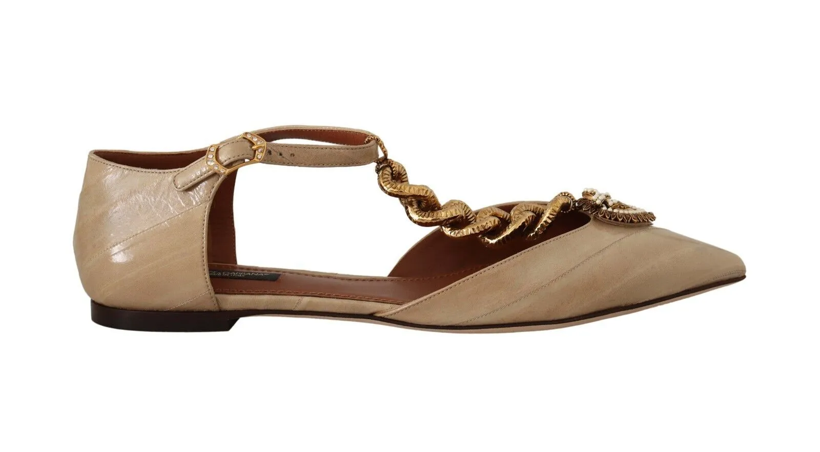 Dolce & Gabbana Women's Elegant Heart Devotion Chain Embellished Sandals