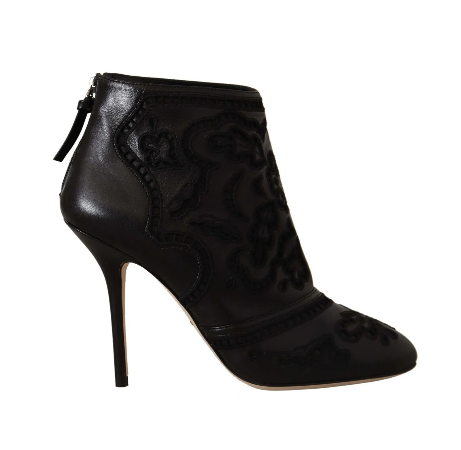 Dolce & Gabbana Women's Elegant Black Leather Ankle Boots