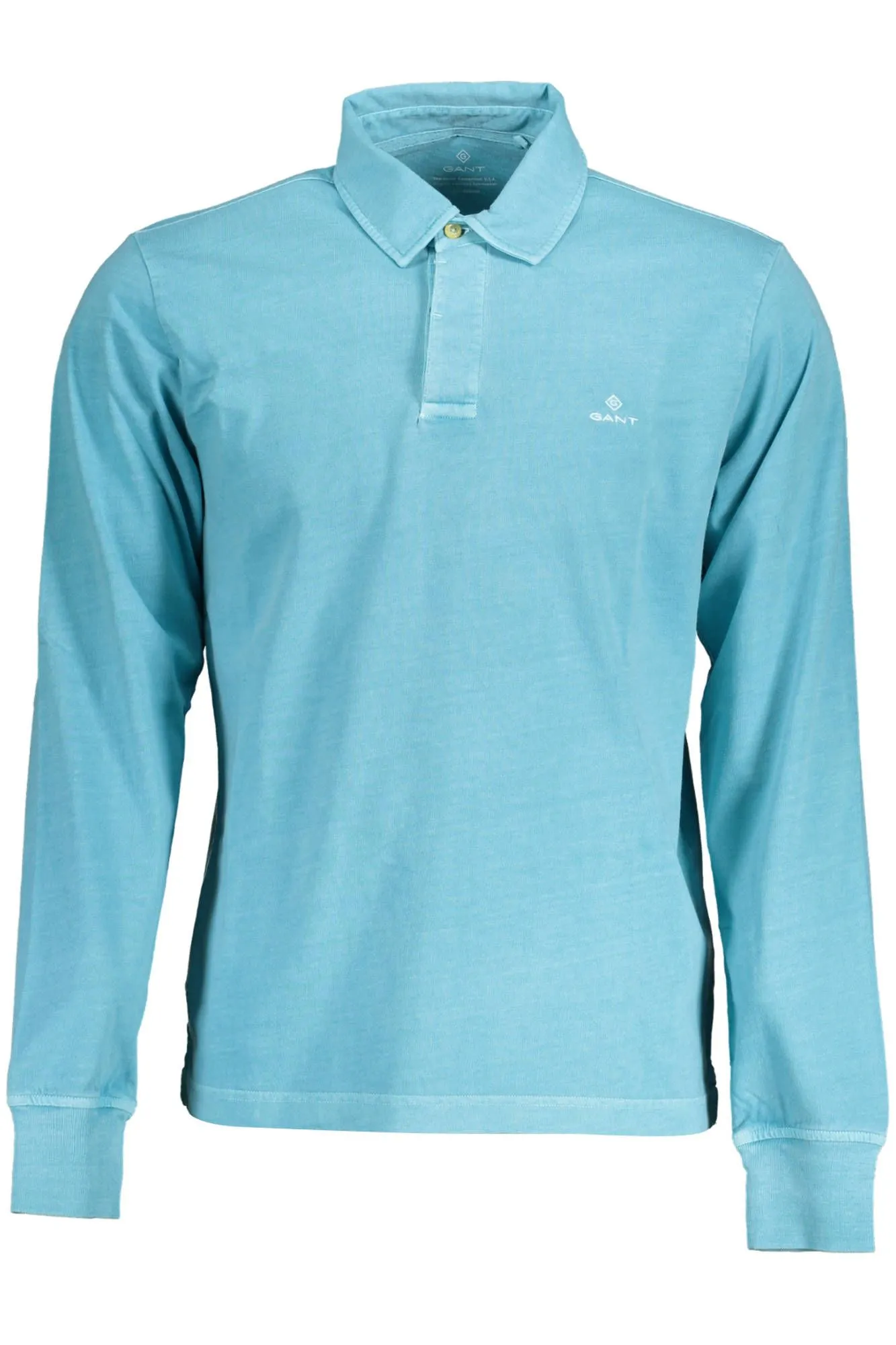 Gant Light Blue Cotton Men Polo Shirt