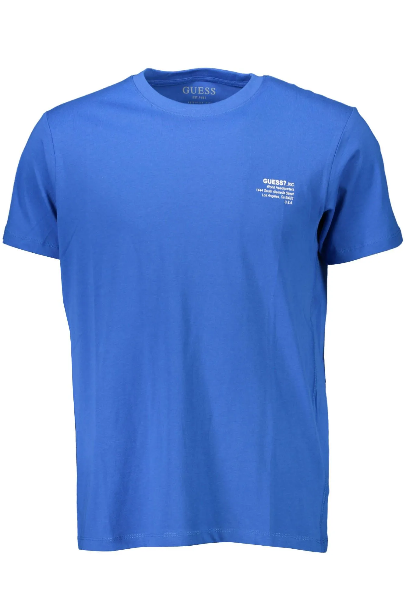 Guess Jeans Blue Cotton Men T-Shirt