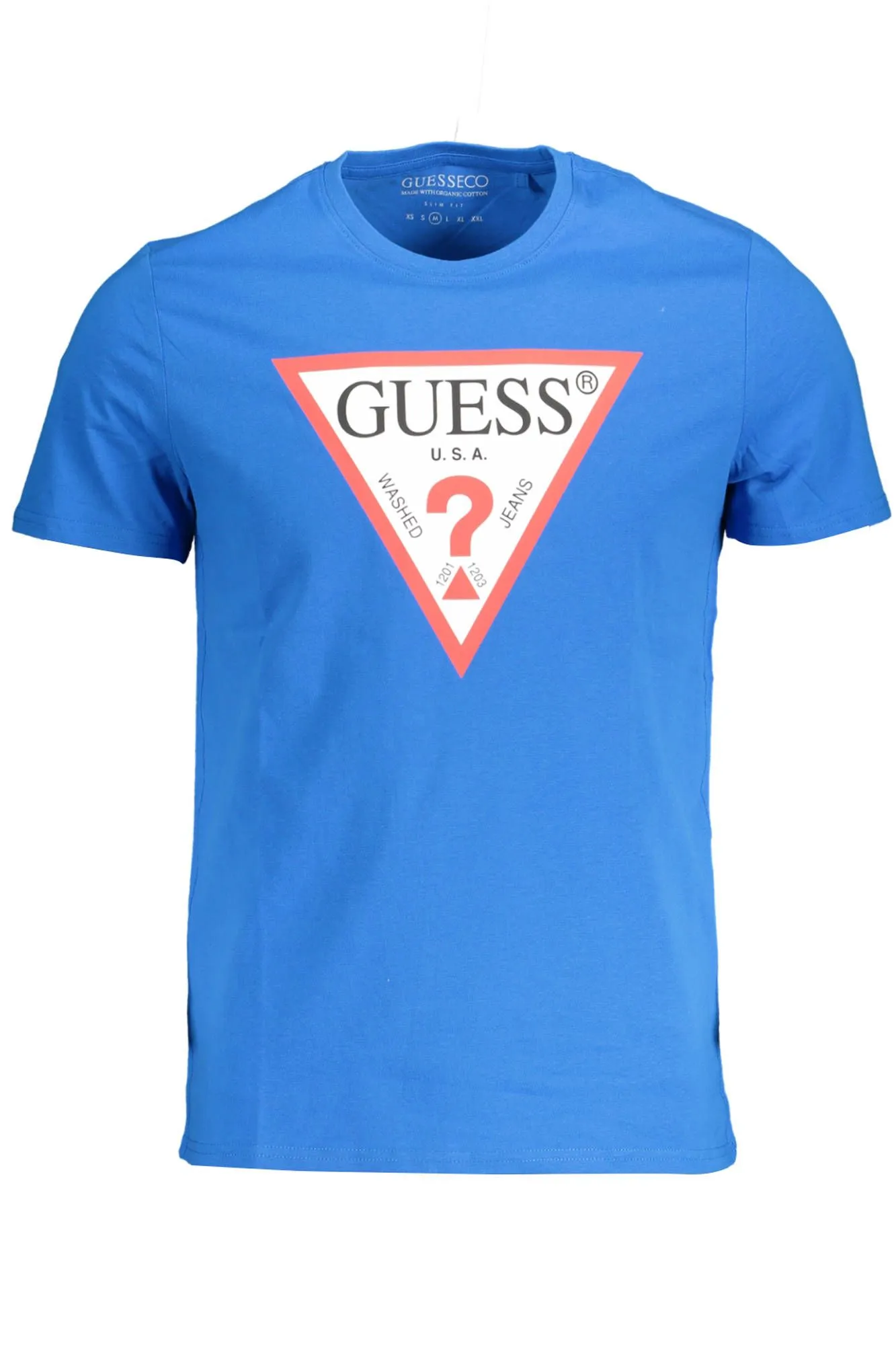 Guess Jeans Blue Cotton Men T-Shirt