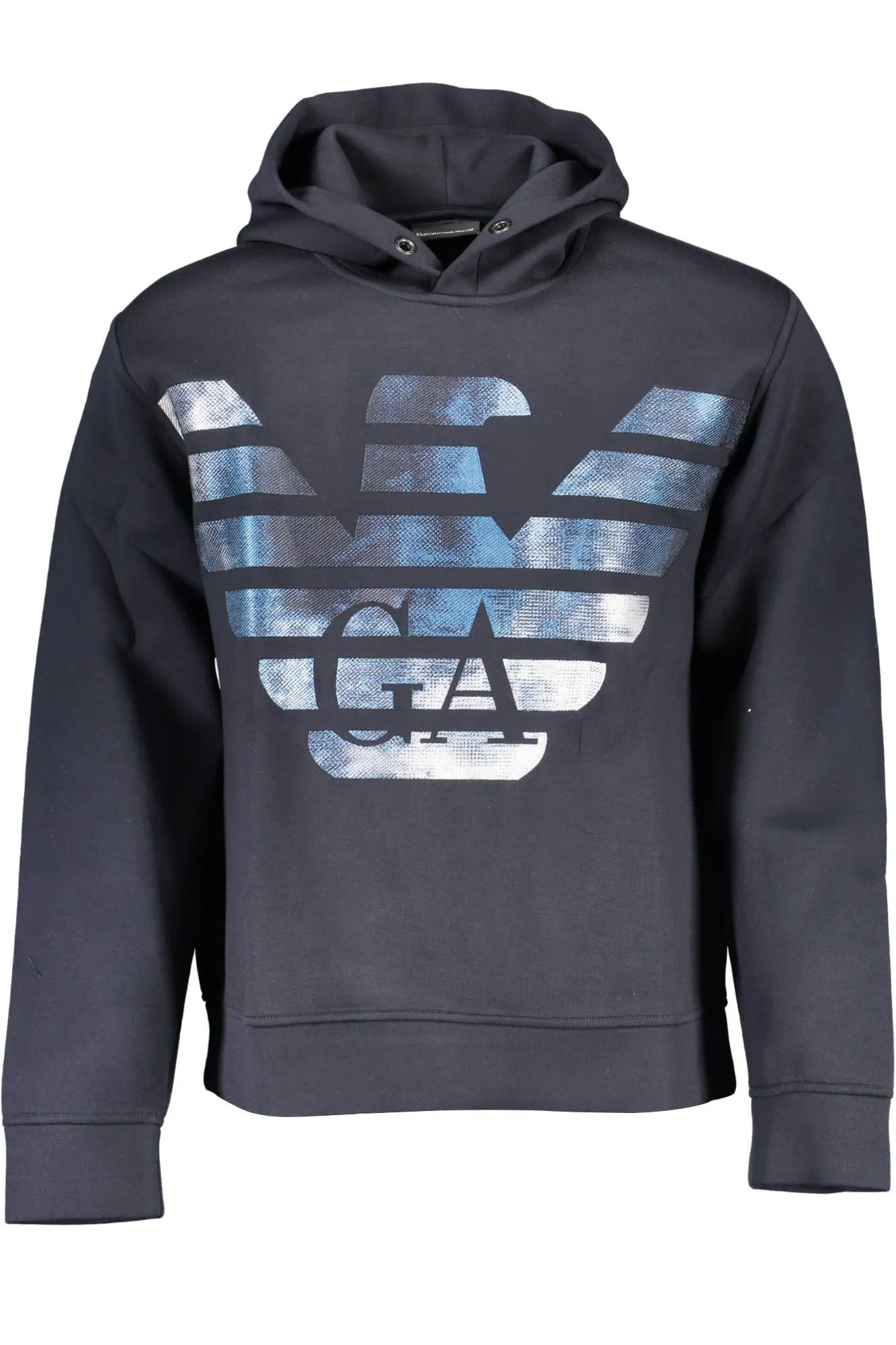 Emporio Armani Black Polyester Men Hoodie