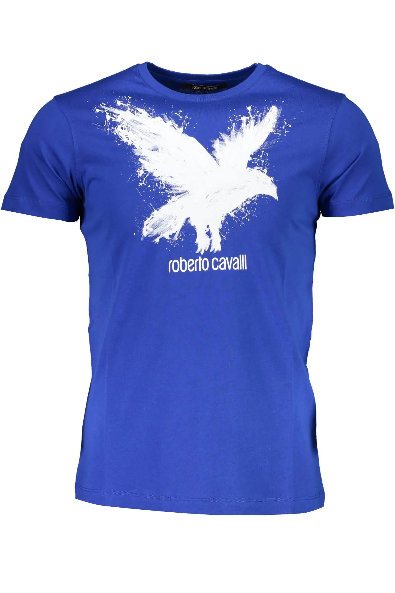Roberto Cavalli Blue Cotton Men TShirt