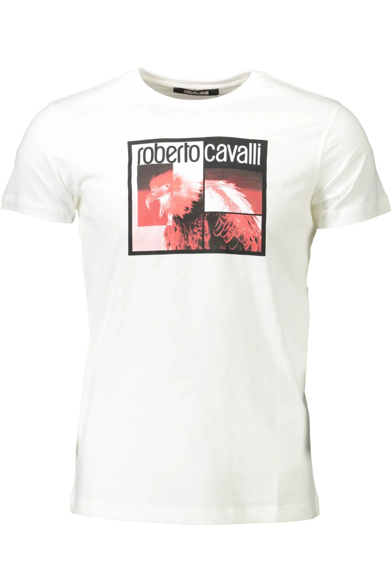 Roberto Cavalli White Cotton Men T-Shirt